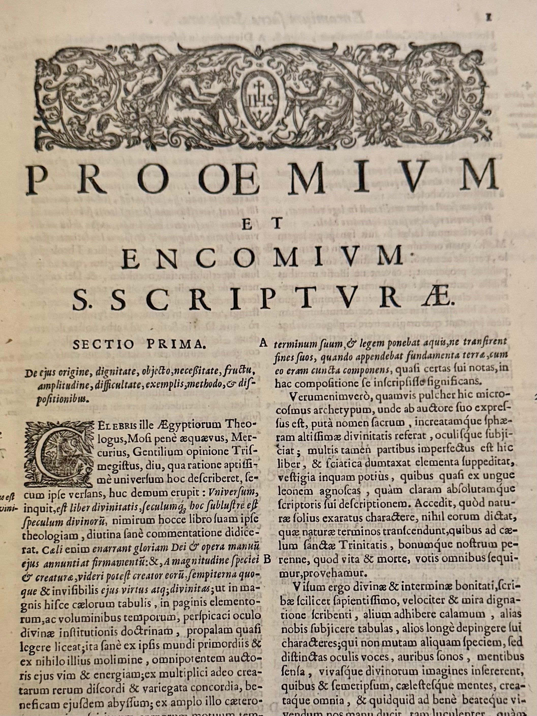 1681 Cornelius a Lapide – Commentaria in Pentateuchum Mosis – Massive Antwerp Folio – Original Leather