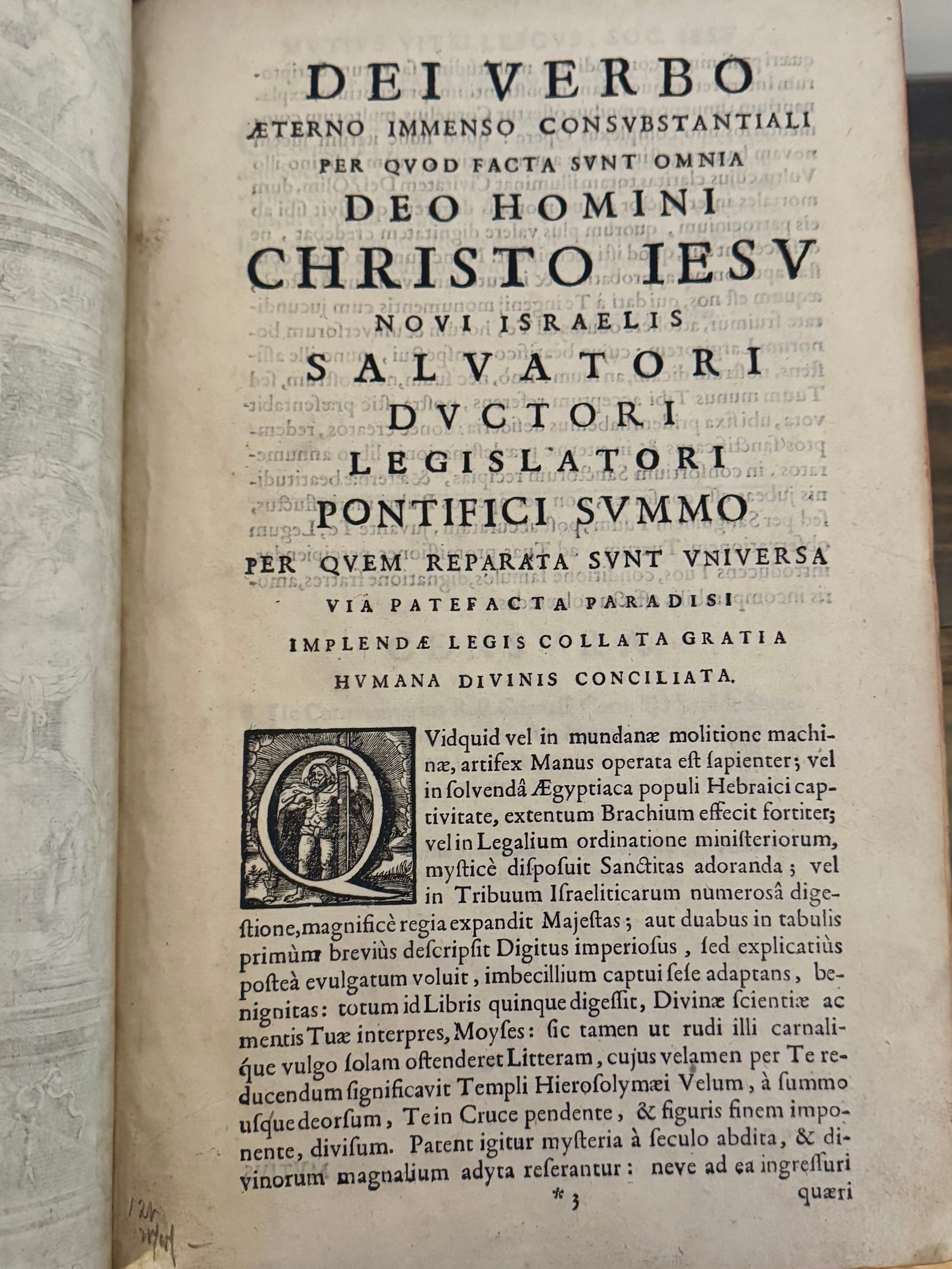 1681 Cornelius a Lapide – Commentaria in Pentateuchum Mosis – Massive Antwerp Folio – Original Leather