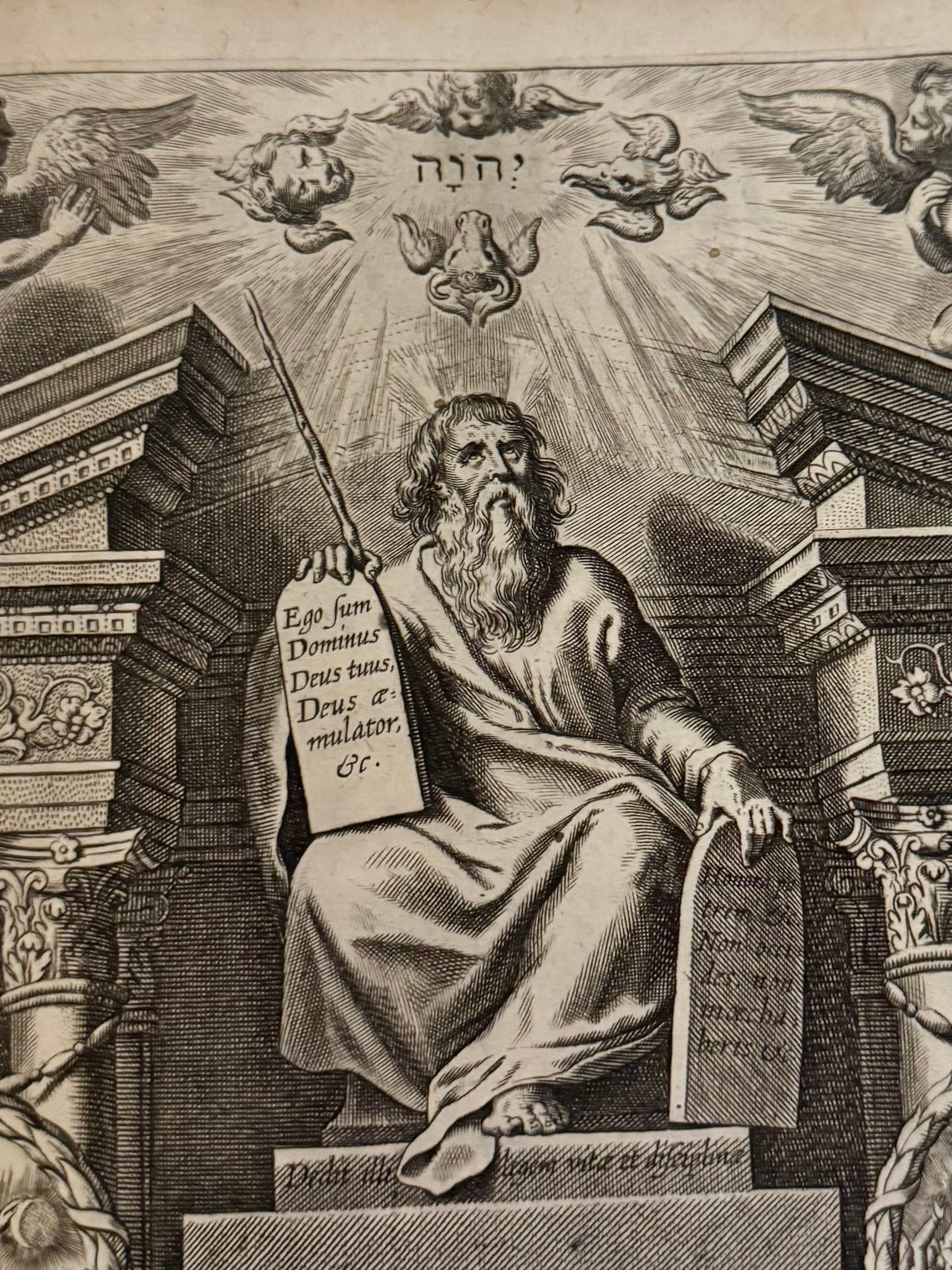 1681 Cornelius a Lapide – Commentaria in Pentateuchum Mosis – Massive Antwerp Folio – Original Leather