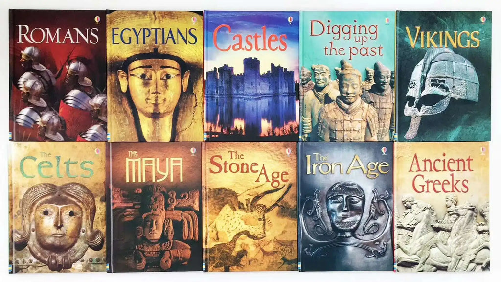 10 Books Box Set English Usborne Beginners History Primary Science 6-12 Years Early Education Picture Storybook Hardcover