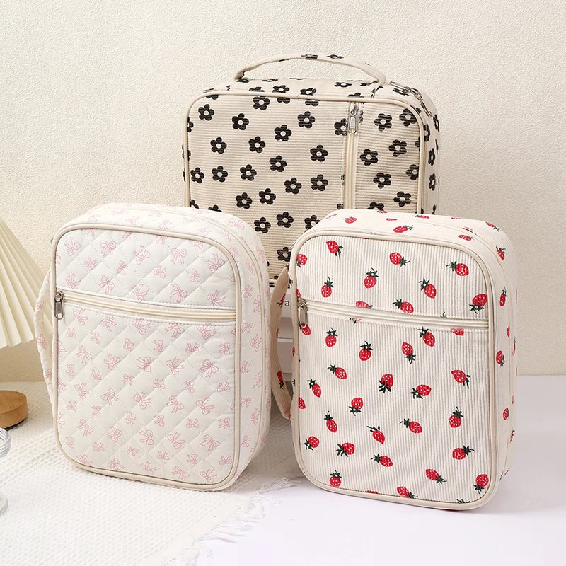 Large Bible Cover Case For Women,Quilted Bible Bag,Floral Bible Storage Bags With Zipper Pocket And Handle,Bible Study Supplies