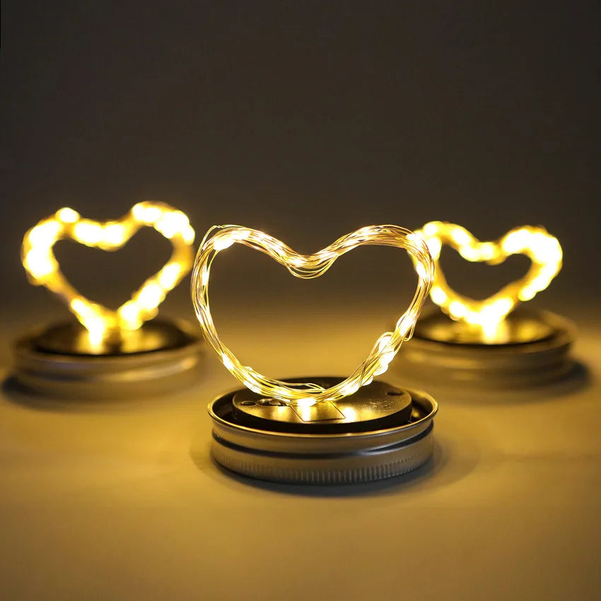 Mason Jar Lights Solar DIY Frosted Bottle Lamp Outdoor Lantern LED Fairytale Firefly Jar String Light Courtyard Decoration Light