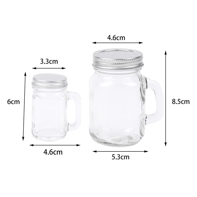 35ml/120ml Mini Mason Jar for Jam Honey Portable Leakproof Coffee Milk Juice Bottle With Lid Home Party Vodka Spirits Shot Glass