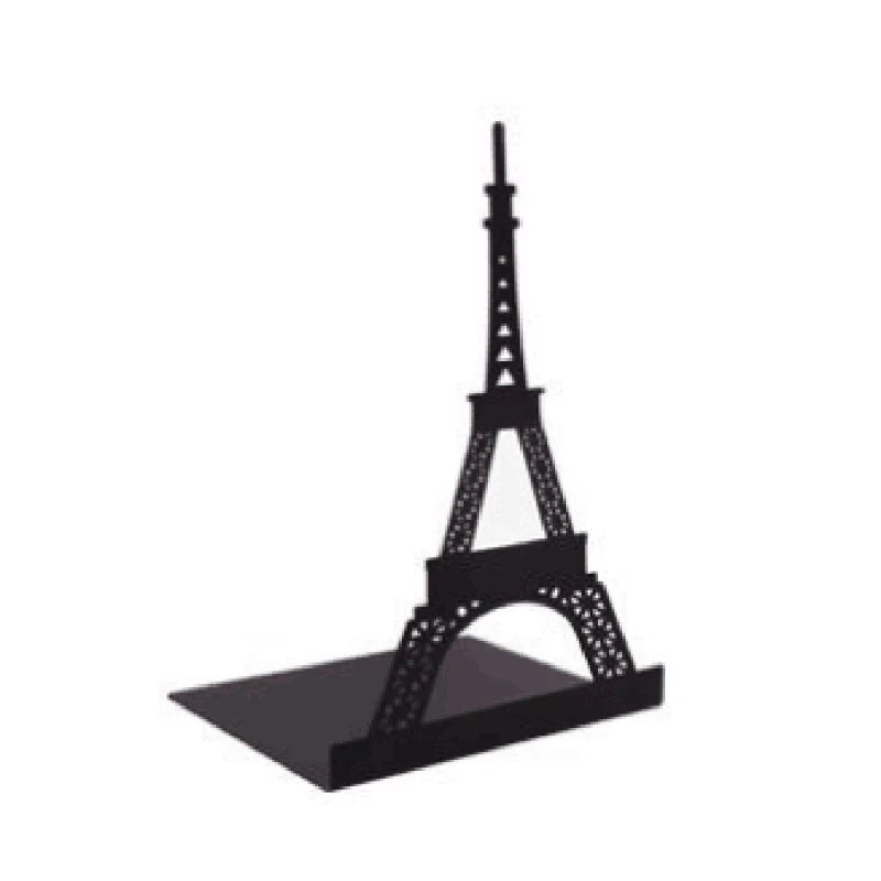 Stylish Premium Metal Bookends Creative Hollow-out Art Landmark Book Stands Creative Gift Non-Slip Bookends Book Support