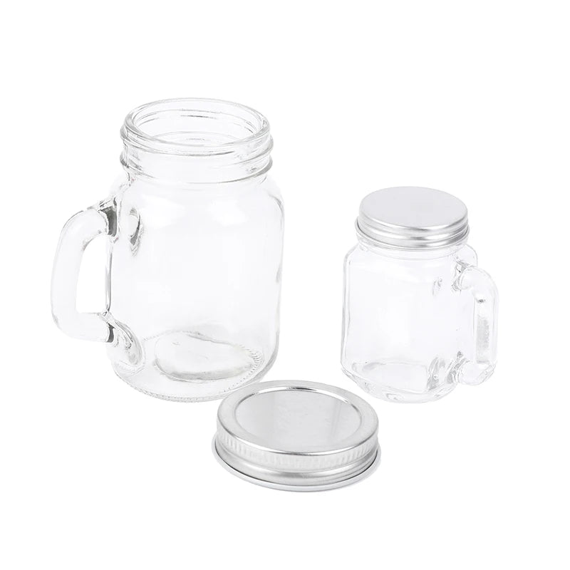 35ml/120ml Mini Mason Jar for Jam Honey Portable Leakproof Coffee Milk Juice Bottle With Lid Home Party Vodka Spirits Shot Glass