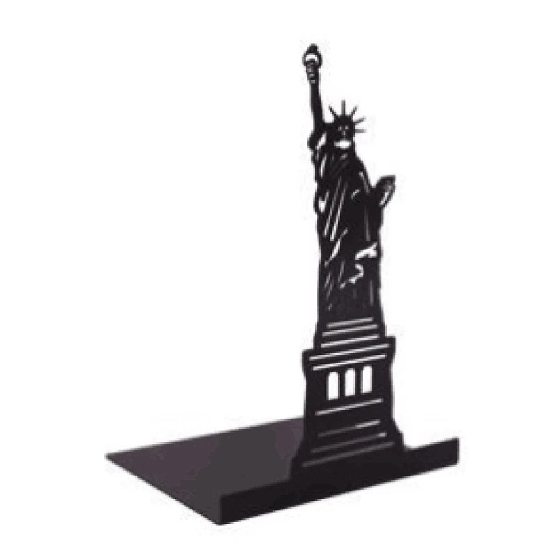 Stylish Premium Metal Bookends Creative Hollow-out Art Landmark Book Stands Creative Gift Non-Slip Bookends Book Support