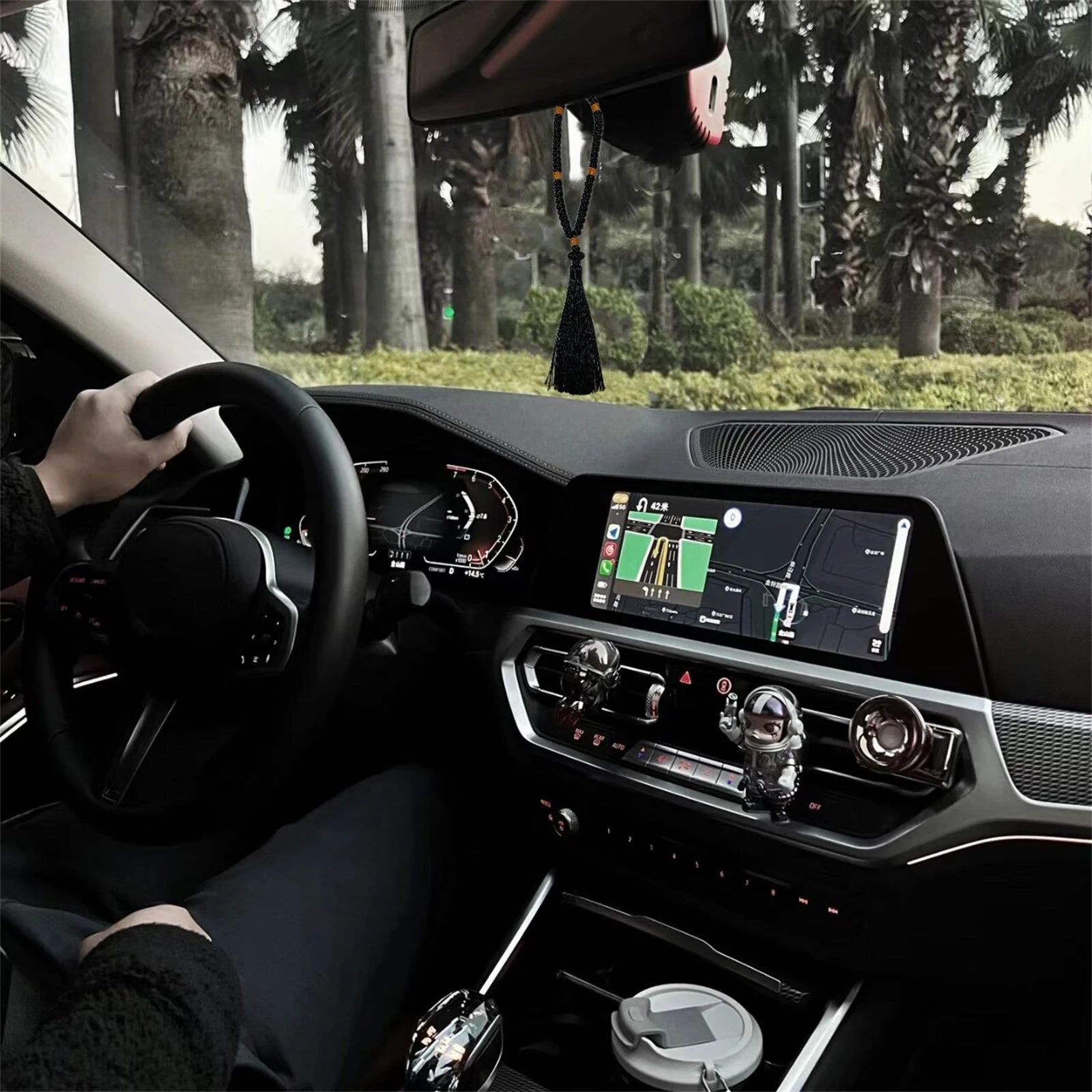 Christian 50-knot Prayer Rope & Prayer Rope Polyester Protection Blessing Cross Charm With Tassel Handmade Bracelets Car Hanging