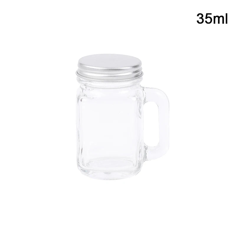 35ml/120ml Mini Mason Jar for Jam Honey Portable Leakproof Coffee Milk Juice Bottle With Lid Home Party Vodka Spirits Shot Glass
