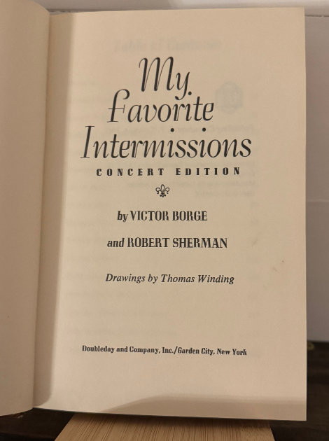 Signed Copy – Victor Borge, My Favorite Intermissions (Concert Edition)