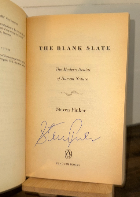 Signed Copy – Steven Pinker, “The Blank Slate”