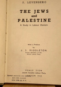 The Jews and Palestine (1945, 1st Edition) – S. Levenberg, Labour Zionism