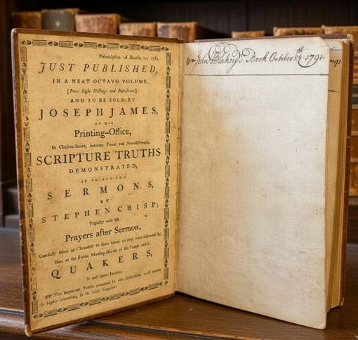 1787 Gough’s History Vol. I – Quaker Sermons by Stephen Cri