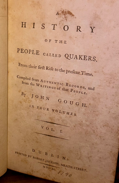 1787 Gough’s History Vol. I – Quaker Sermons by Stephen Cri