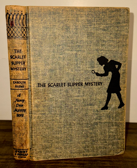 The Scarlet Slipper Mystery (Nancy Drew Mystery Stories #32, 1954 Hardcover, Car