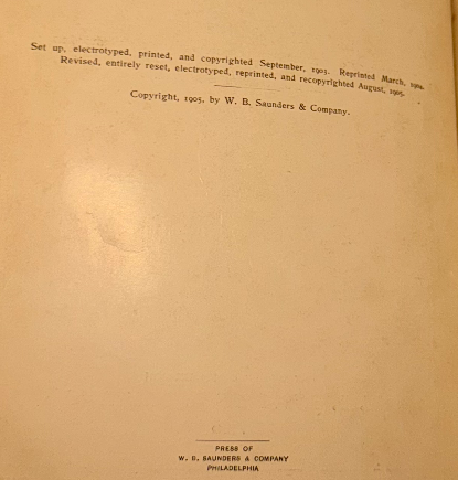 1905 A Text-Book of Diseases of Women by Dr. Barton Cooke Hirst – Second Edition