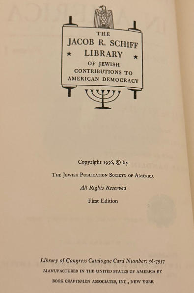 1956 First Edition – “Three Years in America” by I.J. Benjamin (2 Vol. Set, Jewi