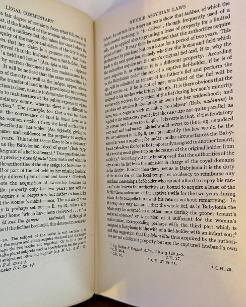 The Assyrian Laws (1935, Clarendon Press) — Driver & Miles