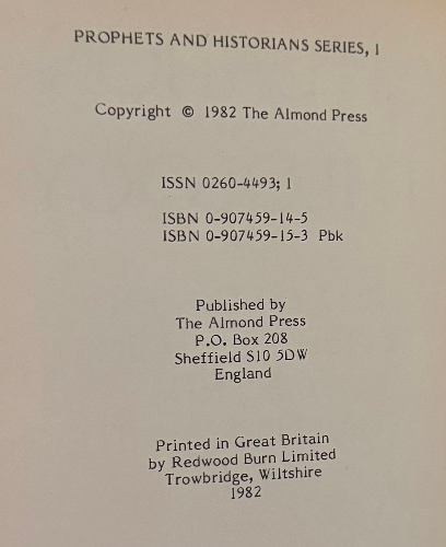 Situation and Theology: OT Interpretations of the Syro-Ephraimite War (1982, Alm