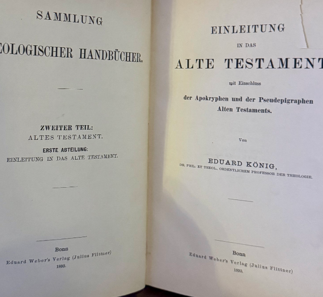 Einleitung in das Alte Testament (1893) – Eduard König