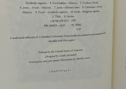 The Singular Beast: Jews, Christians, and the Pig (1997, 1st U.S. Edition) by Cl