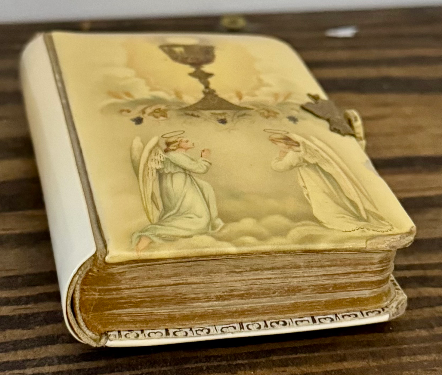 Antique Polish Catholic Celluloid Prayer Book w/ Original Box & Clasp (c.1910–19