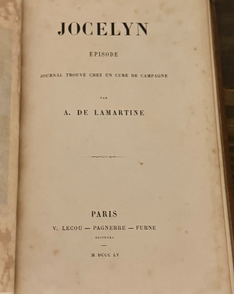 1855 Lamartine – Jocelyn | Antique French Leather-Bound Book | Engravings