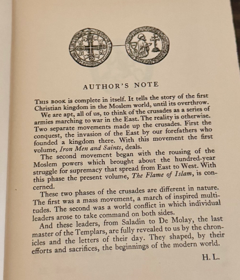 The Crusades: The Flame of Islam – Harold Lamb (1931, Illustrated Hardcover)