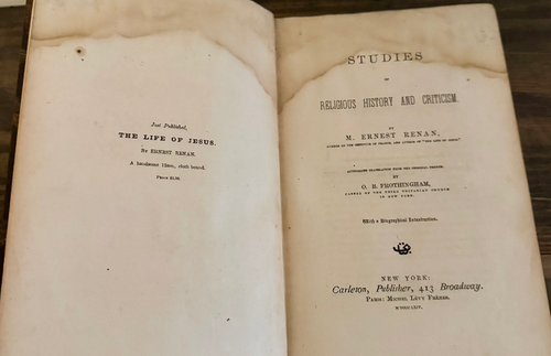 1864 Ernest Renan – The Life of Jesus & Studies of Religious History (1864)