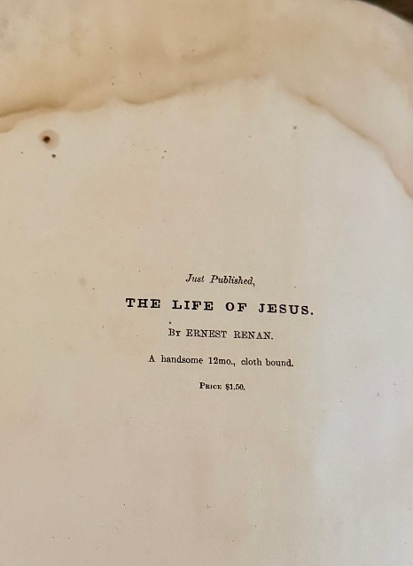 1864 Ernest Renan – The Life of Jesus & Studies of Religious History (1864)