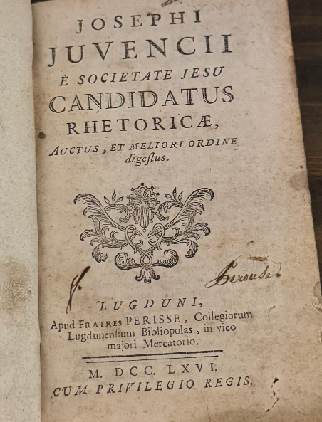 1766 Candidatus Rhetoricae — Josephus Juvencius, Jesuit Rhetoric Text, Full Ve