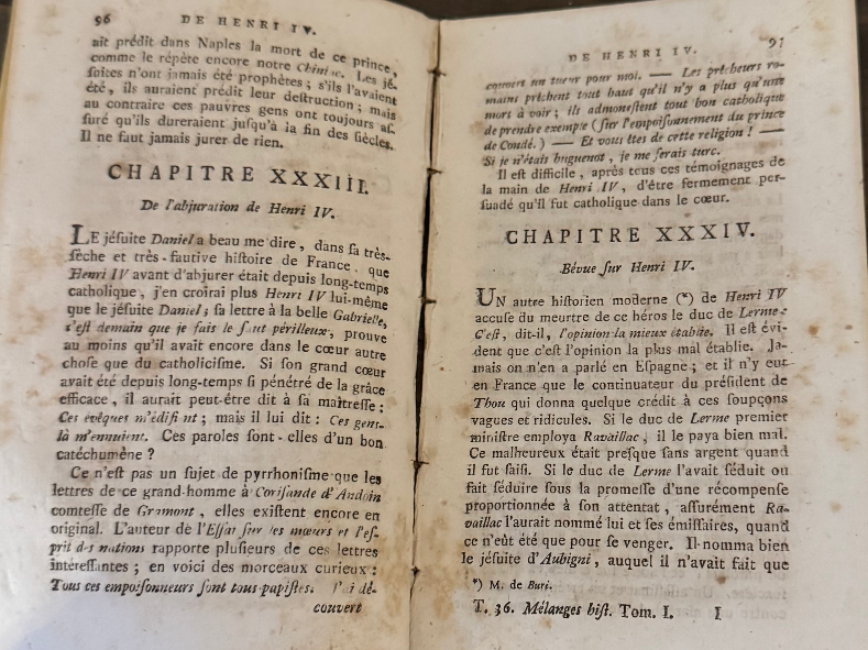 1792 Voltaire – Œuvres complètes, Tome XXXVI: Mélanges historiques – Deux-Ponts