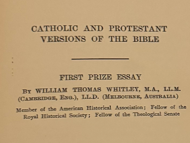 1908 Roman Catholic and Protestant Bibles Compared