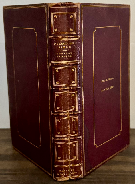 1834 Bagster Polyglott Bible – English Version with Parallel Ancient Languages