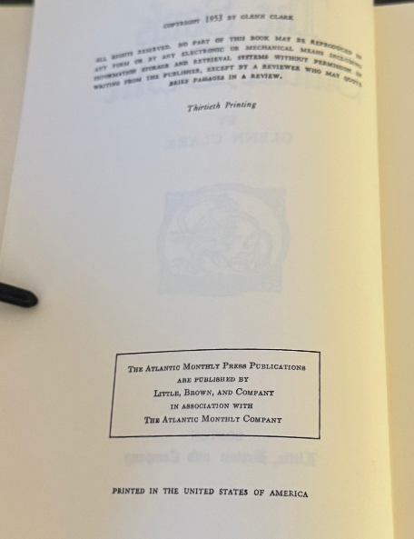 The Soul’s Sincere Desire – Glenn Clark – Little, Brown and Company