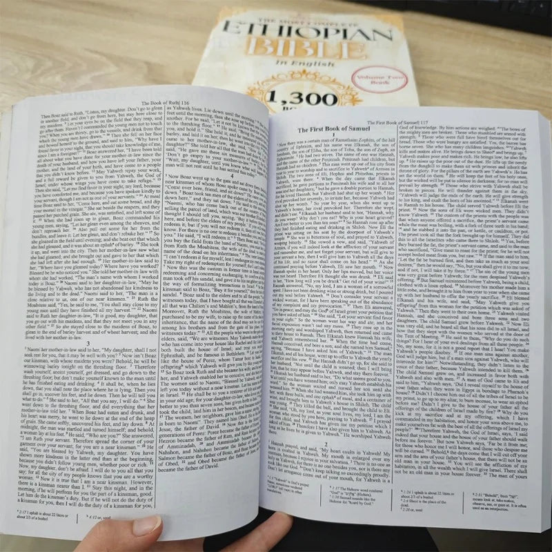 The Ethiopian Bible (English Version): Contains 1300 volumes and is the complete English version of the Ethiopian Bible