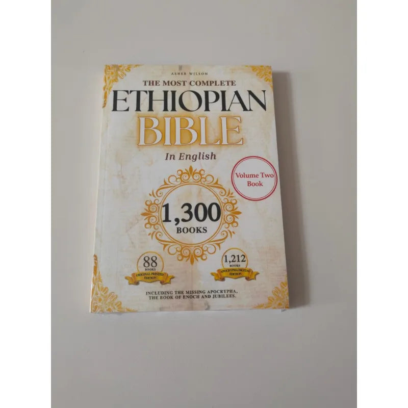 The Ethiopian Bible (English Version): Contains 1300 volumes and is the complete English version of the Ethiopian Bible